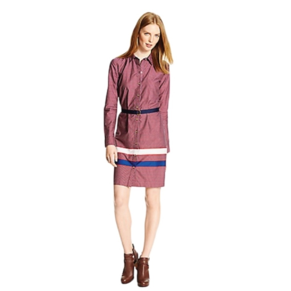 Tommy Hilfiger Chevron Border Classic Shirtdress